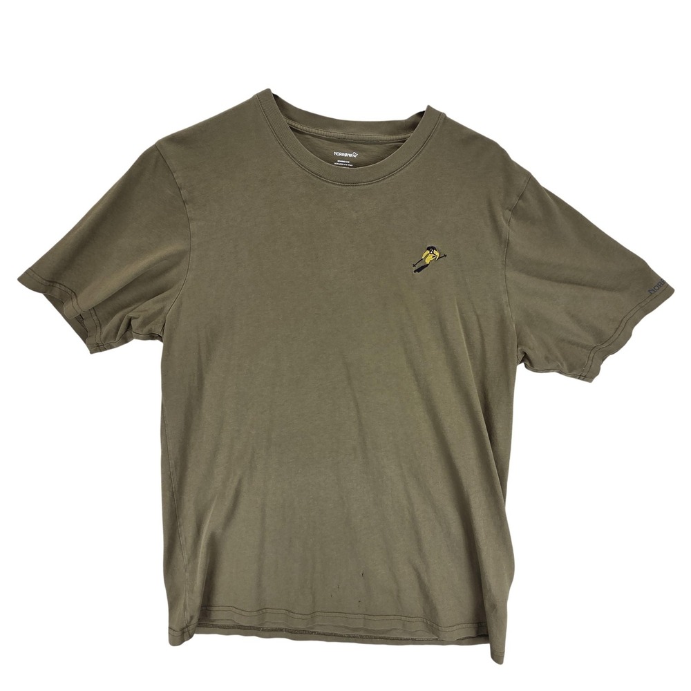 Norrøna Shirt Mens Large Green Skier Logo Tagless Outdoor Tee‎